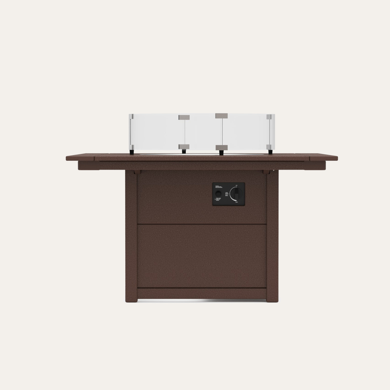 POLYWOOD® Square 42" Fire Pit Table, Mahogany