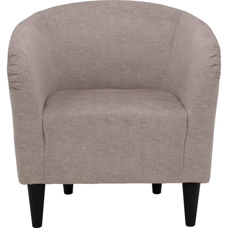 Fauteuil demi-tonneau de 29,50 po de largeur, Velours rose Aston