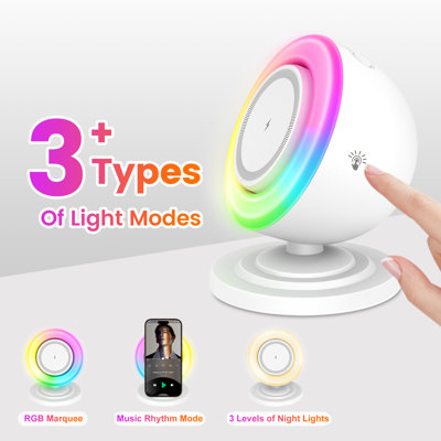 Wireless Charger Magnetic Charging Station with Bluetooth Speaker & RGB light, Travel Charging Station Multiple Devices for Apple - iPhone 17 16e 16 15 14 Pro Max 13 12 11 - Watch 10 9 8 7 6 5 4 3 2 SE and Ultra Series - Airpods 4 3 Pro