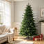 5ft Artificial Christmas Tree, Fir Hinged Xmas Tree with 420 Branch Tips, Foldable Steel Stand, Green-423799258