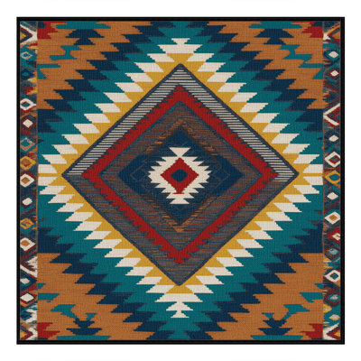 Washable Ojo de Dios Southwestern Area Rug