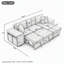 Canapé modulaire 3 pièces rembourré