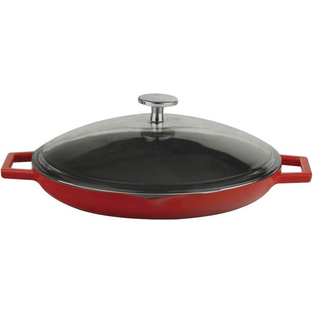 Cast Iron Griddle, Red