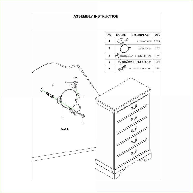 Commodes à 5 tiroirs, commode blanche moderne en contreplaqué | Blanc | Accents de pin massif