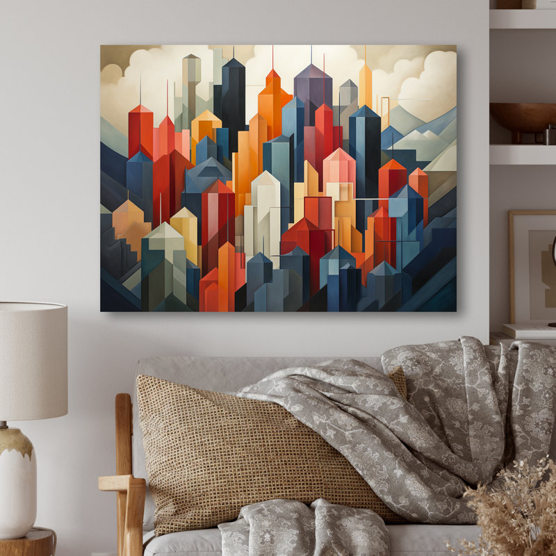 «Cubic Los Angeles Skyline - Los Angeles», art mural en métal MT135173, H 30 po x l 40 po x P 1,5 po