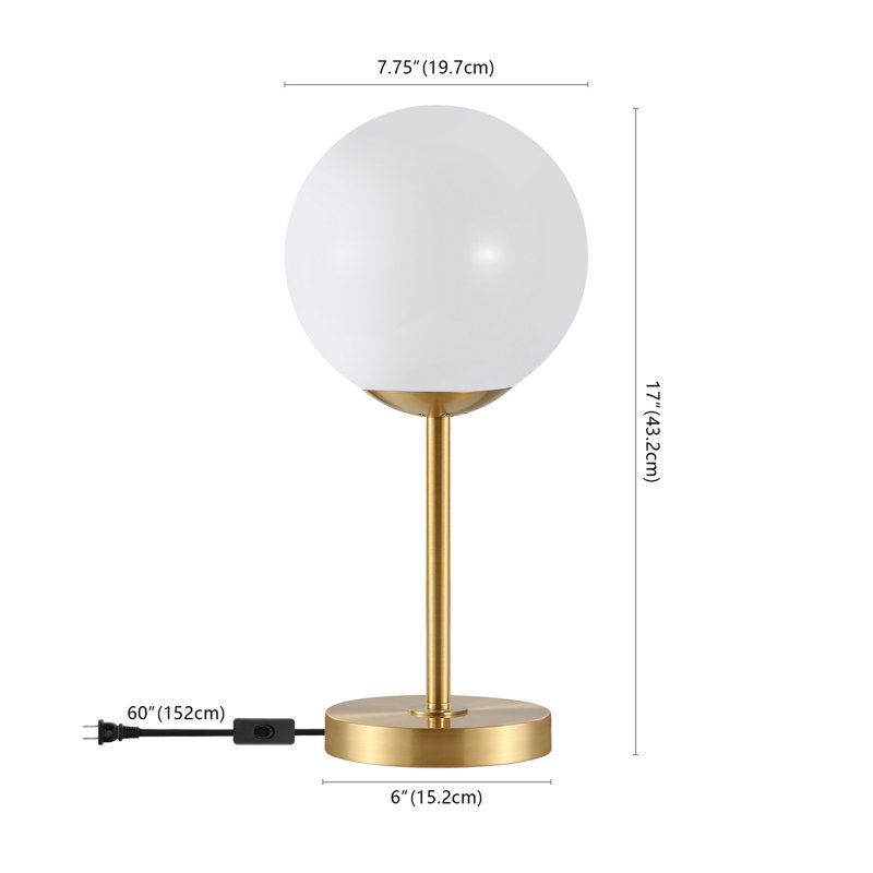 Alceme Metal Table Lamp, Gold