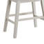 Chairo 24,5 po H Ensemble de 2 tabourets à hauteur de comptoir en bois blanc cassé / gris foncé avec siège en tissu