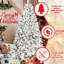 Arbre de Noël de 7 pi, floqué avec 500 lumières Ul, 45 branches de pin, branches enneigées, branches articulées, support en métal robuste - assemblage facile et arbre de 7 pi, construction 1124, idée de base pour la décoration d'hiver