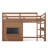 Twin Size Wood Loft Bed Frame With Playful Sliding Chalkboard, Built-in Bookshelf And Safety Rails For Kids Teens, space-saving, Quiet Design, No Spring Mattress Required, Natural-97205933-91007847