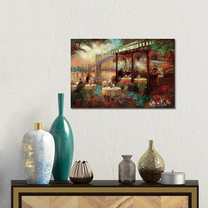 The River Café by Ruane Manning - Gallery-Wrapped Canvas Giclée on Canvas, Wrapped Canvas, 30.48 cm H x 45.72 cm W