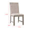Chaise de salle à manger Gris Gris, siège en bois massif gris, assise rembourrée en tissu