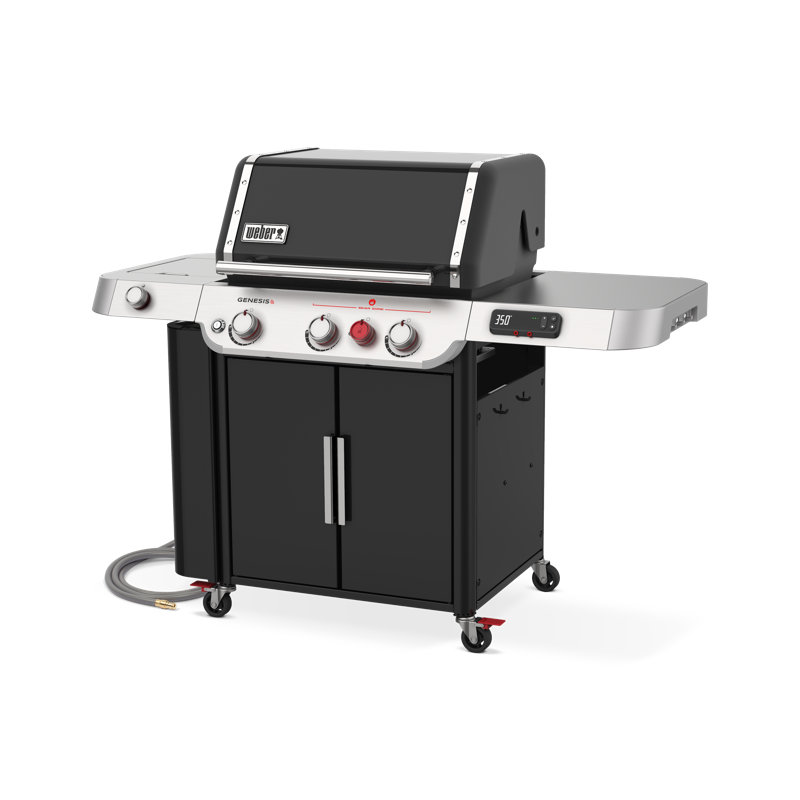 Weber Genesis Smart 335 Gas Grill, 3 Burner, Black, Liquid Propane
