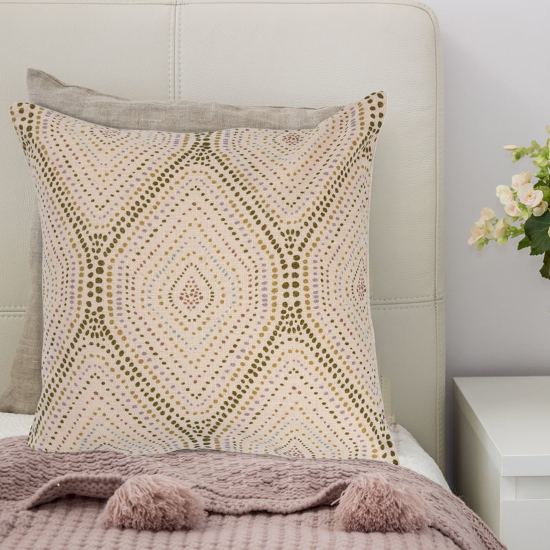  Coussin en coton à imprimé pois