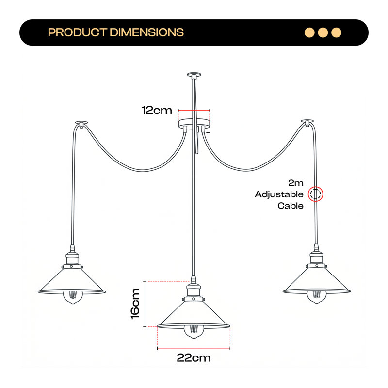 3 - Light Cone Pendant, Gray