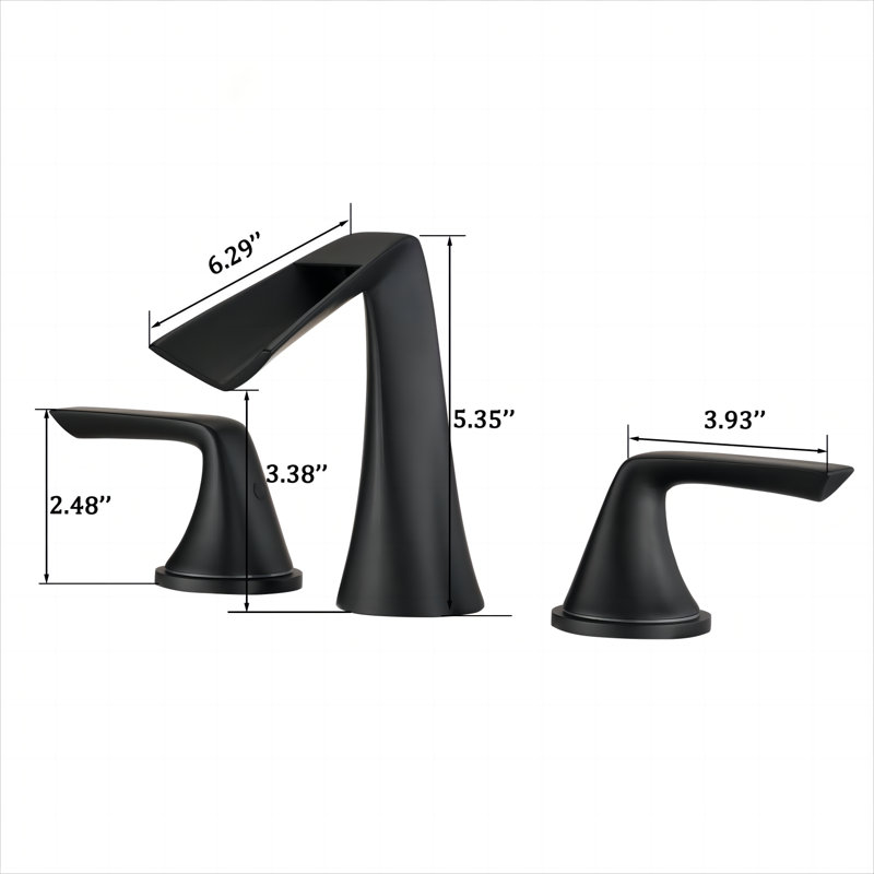 Robinet cascade pour salle de bain à 2 poignées