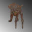 Objet de jardin décoratif peint à la main, couleur antique, 15,8 x 13,0 pouces | Fabrication 100% métal, épaisseur: 0,06 po | Aucun assemblage requis, œuvre d'art unique pour les espaces extérieurs, décor durable et élégant-1707305361