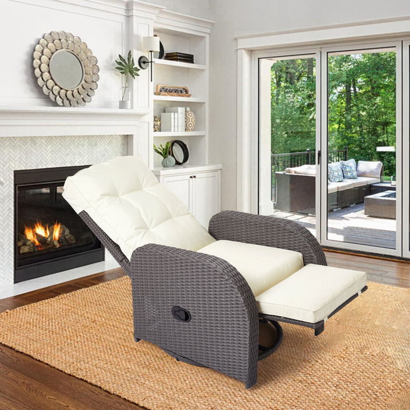 Francina Swivel Wicker Outdoor Lounge Chair