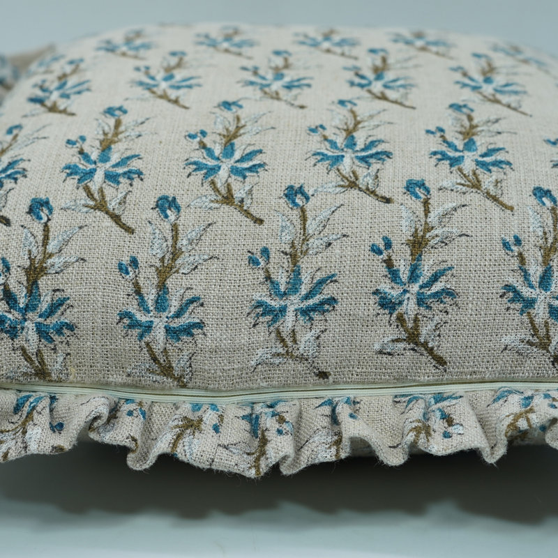Housse de coussin à imprimé floral Hand Hand, H 20 po x l 12 po, Rectangulaire
