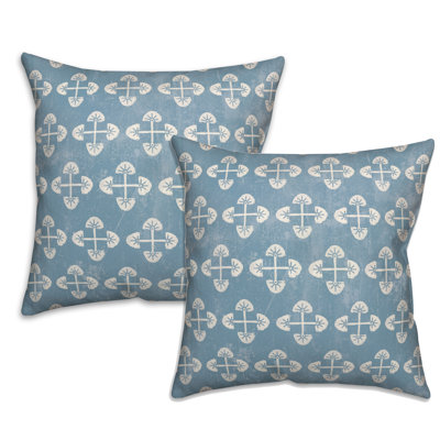 Housse de coussin bleu aztèque - ensemble de 2
