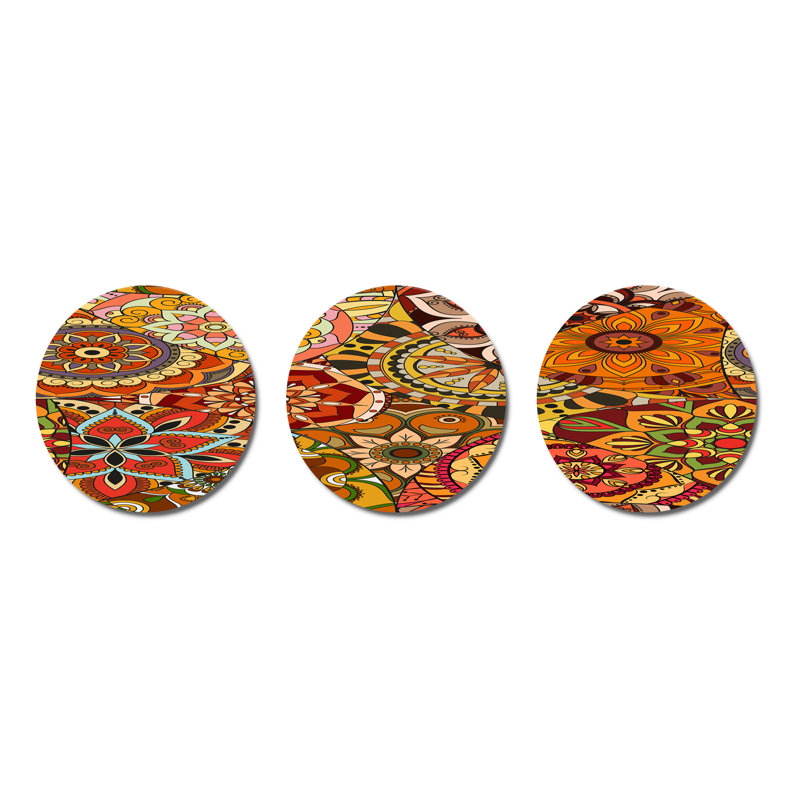 Ensemble de 3 décorations murales Mandalas