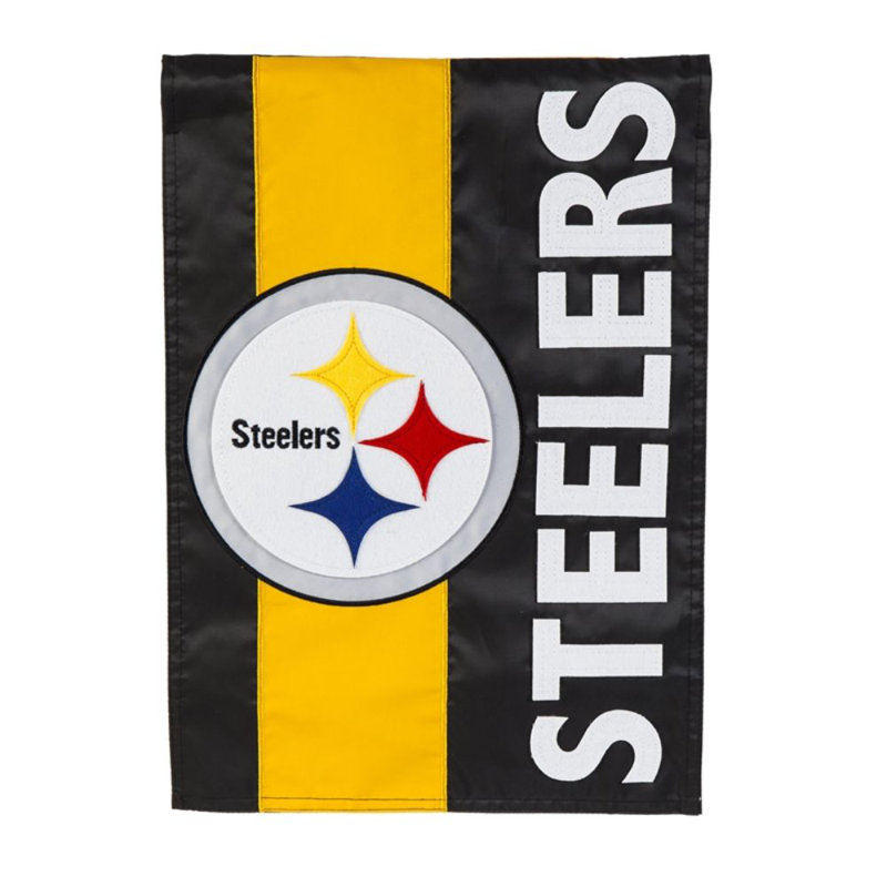 Drapeau maison en polyester 2 côtés nfl, Steelers de Pittsburgh, H 18 po x l 12,5 po
