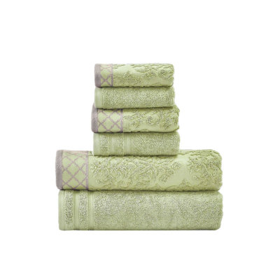  6 Piece 100% Cotton Towel Set