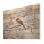 Winter Winter Snowy Bird Landscape - Snow Wood, art sur bois de pin naturel-727104053