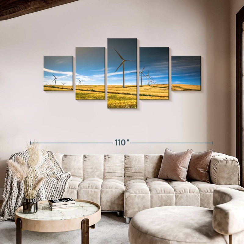 Wind Turbine Field, 42" H x 92" W