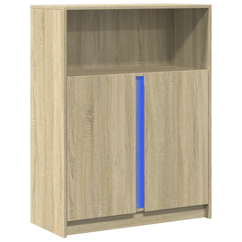 Vidaxl LED-Sideboard Weiß 77X34x100 Cm Holzwerkstoff