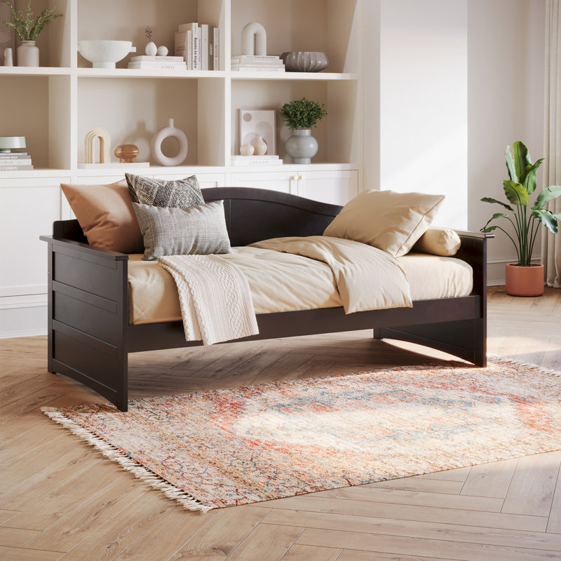 Amalya Modern Solid Wood Twin Daybed, Espresso