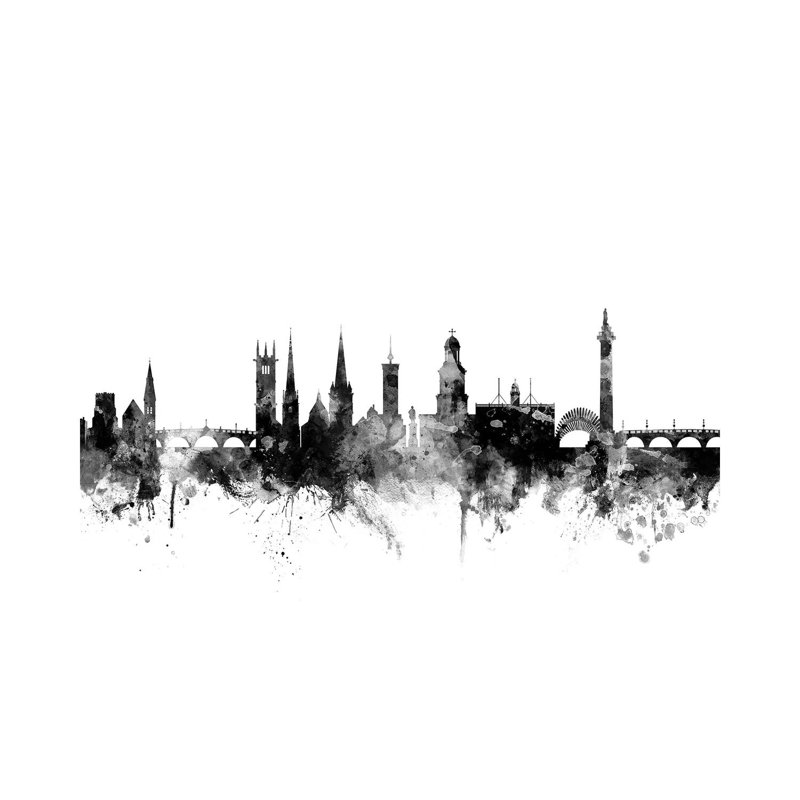 Shrewsbury, England In Black & White by Michael Tompsett - 1 Piece Wrapped Canvas Wall Art, 152.5 cm H x 101.5 cm W