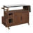 54.33" Outdoor Modern Farmhouse Solid Wood Rolling Kitchen Cart with Stainless Steel Top-124178214