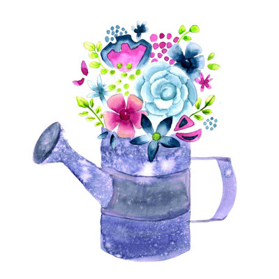 " Watering Can Steel "