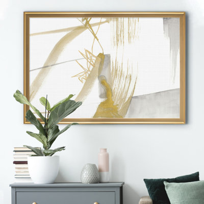 Gold & Gray Exploration VI - Picture Frame Painting Print on Canvas