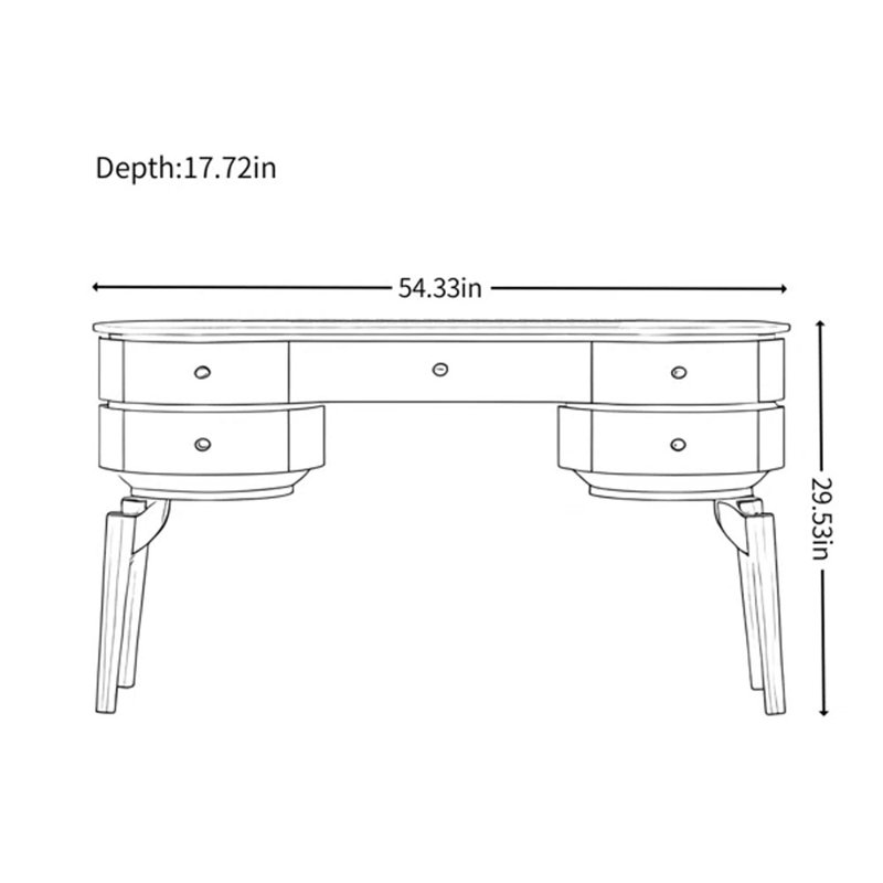 Commode simple italienne de luxe, Gris/doré