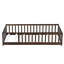 Lit plateforme simple en bois massif pour enfants avec transition pour lit de tout-petit et clôture-675175308