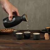Japanese Style Sake 5 Piece Beverage Serving Set