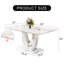 Table de salle à manger 63 "moderne, table de salle à manger avec base en U robuste-2142661305