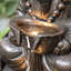 Fontaine d'extérieur 21,75 "à 2 niveaux de style zen en polyrésine avec pompe et lumière DEL (KD)