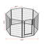 8 panneaux en métal pour clôture pour animaux de compagnie, h 38,49 po rouille - avec verrou de gravité pour animaux de compagnie en fer robuste - porte, rouille, verrouillage automatique
