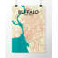 Buffalo City Map, reproduction d'impression sur affiche en beige-24705390