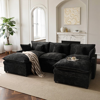Canapé modulaire 107 po avec repose-pieds 107 po