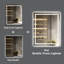 Harana Front and Back Lighting Dimmable Anti-Fog Bathroom/Vanity Mirror with Tempered Glass-2069379525