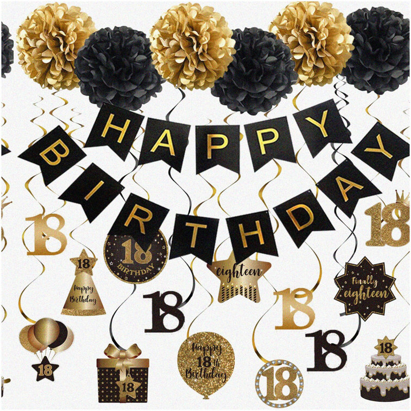 Glitter 16th Birthday Banner