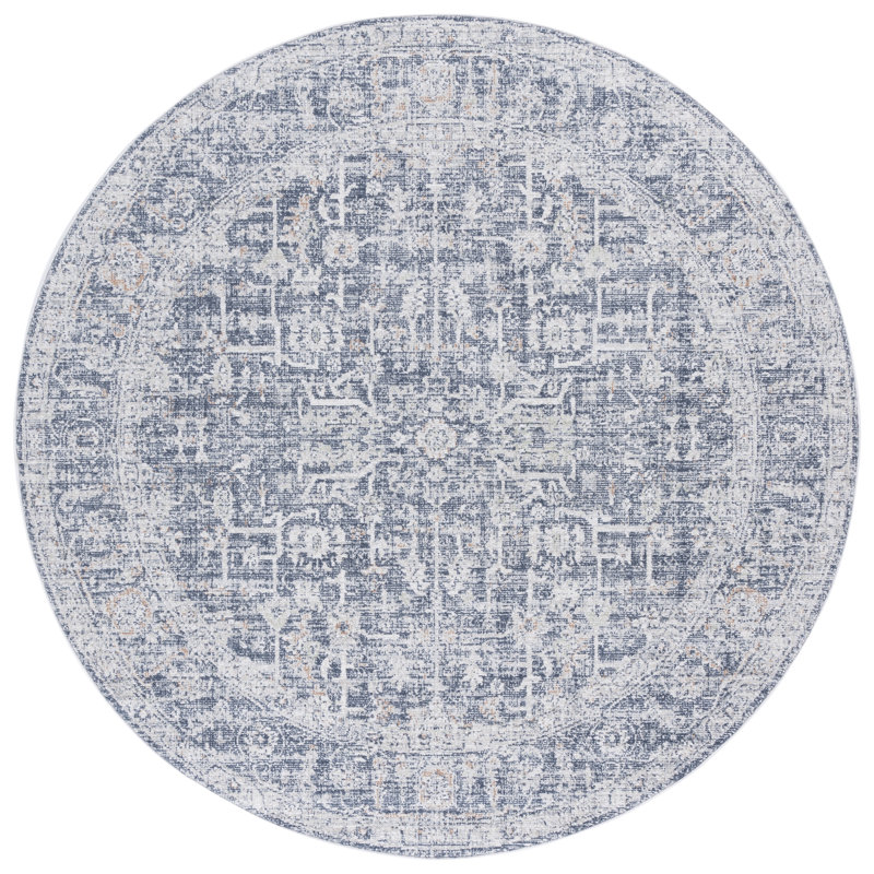 Henrri 100 Performance Oriental Rug, Round 6'7"