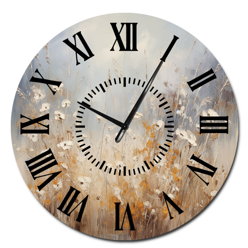 Horloge murale beige et grise Meadows Breeze - Meadow, Surdimensionné