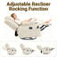 93cm Wide Chenille Standard Recliner with Massager-204539757