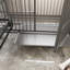 Grande cage de cage pour animaux avec support de rangement, tiroirs, bols en acier inoxydable pour nourriture / eau, structure en fer à double couche et matériau en bois aggloméré (noir / gris fumée)-2134900846
