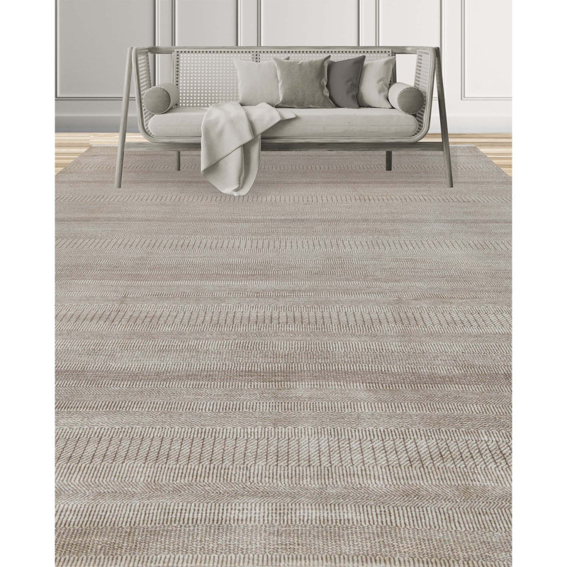Wool Area Rug in Gray