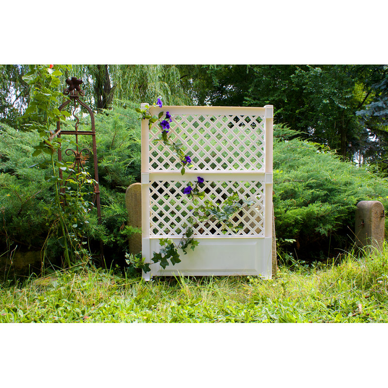 140cm H x 100cm W Plastic Expanding Trellis, White